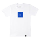 Chill Tee | Chill T shirt | Chill tshirt | Chill box logo tee | Box logo tee | Blue box logo tee 
